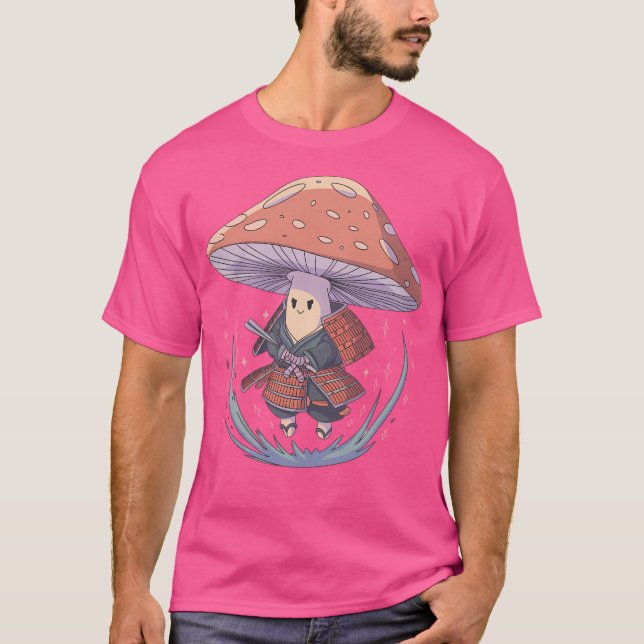 T-shirt Flottant de l'esprit de champignon Samurai (Devant)