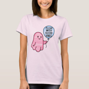 T-shirt Flotte avec de bonnes vibes joli design boo mignon