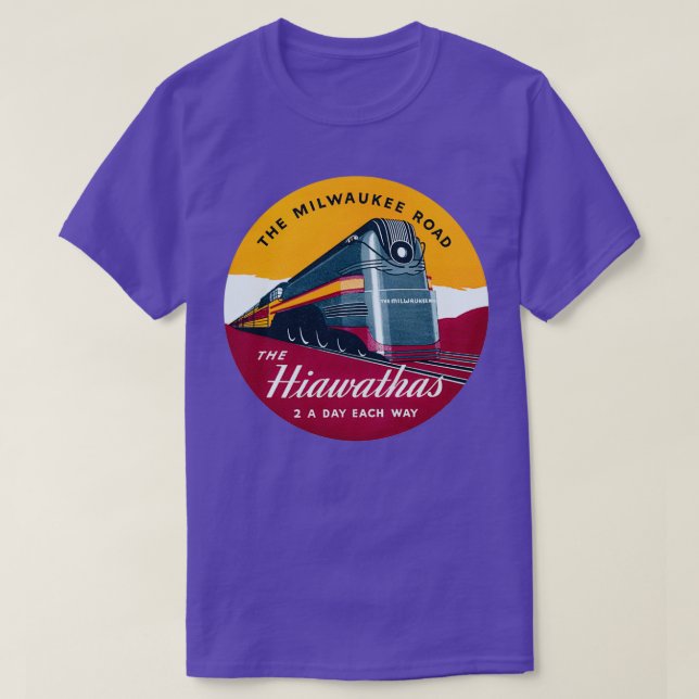 T-shirt Flotte de trains de voyageurs Hiawatha 1939 (Design devant)