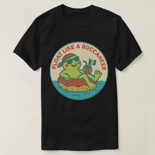 T-shirt Flotter comme une grenouille boucanier (Design devant)