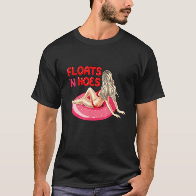 T-shirt Flotter Trip Tubing Rivière Flottes Et Hoes Canoë (Devant)