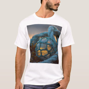 T-shirt Flotteur de pêche en verre, Coucher de soleil, Ala