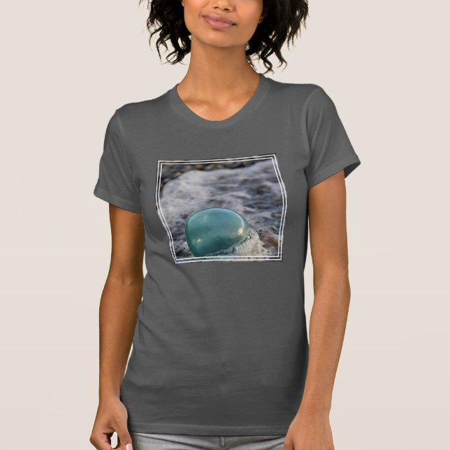 T-shirt Flotteur de pêche entouré de vagues (Devant)