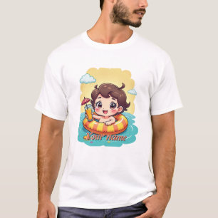 T-shirt Flotteur de piscine à nom personnalisé Design d'ét