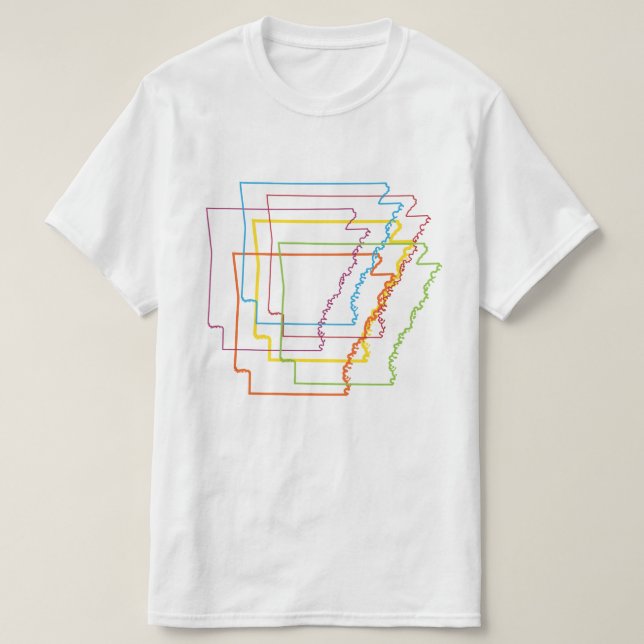 T-shirt flou de fierté arkansas (Design devant)
