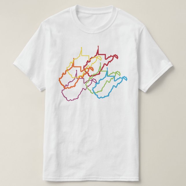 T-shirt flou de fierté de virginie occidentale (Design devant)