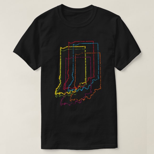 T-shirt flou de fierté indiana (Design devant)