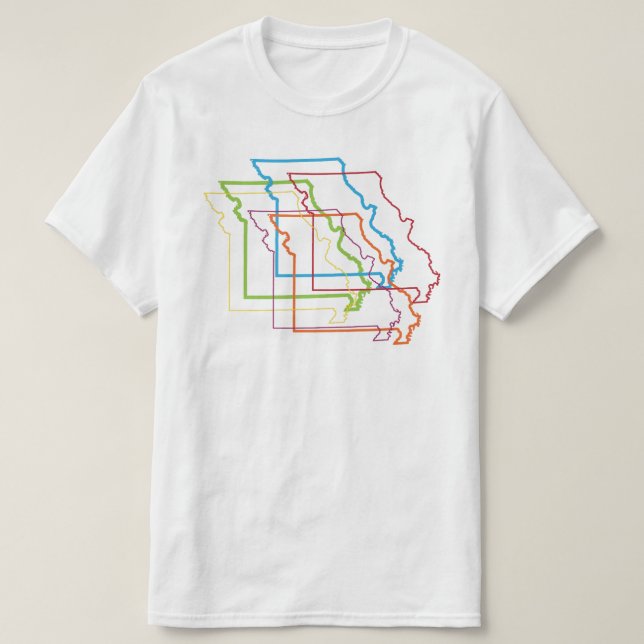 T-shirt flou de fierté missouri (Design devant)