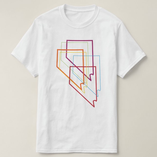 T-shirt flou de fierté névada (Design devant)