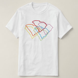 T-shirt flou de la fierté de la caroline du sud
