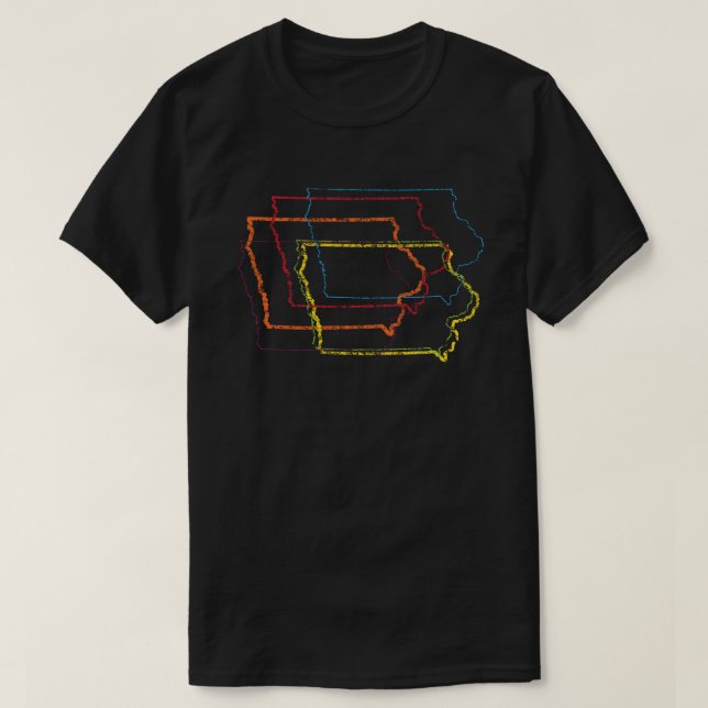 T-shirt flou de la fierté de l'iowa (Design devant)