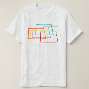 T-shirt flou de la fierté du dakota du nord