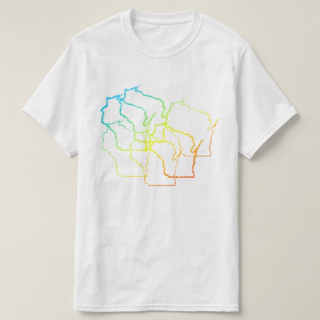 T-shirt flou de refroidissement wisconsin (Design devant)