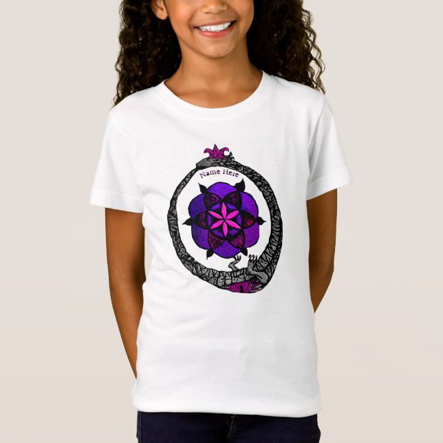 T-Shirt FlouroborosOfLife (Ouroboros & FlowerOfLife) (P) (Devant)