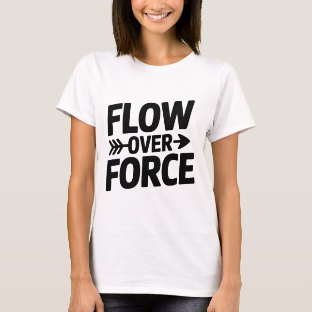 T-shirt Flow Over Force Yin Yang Yoga Lance Apparel _1  (Devant)
