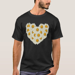 T-shirt Flower Daisy Heart Botanique Plante Gardener Daisy