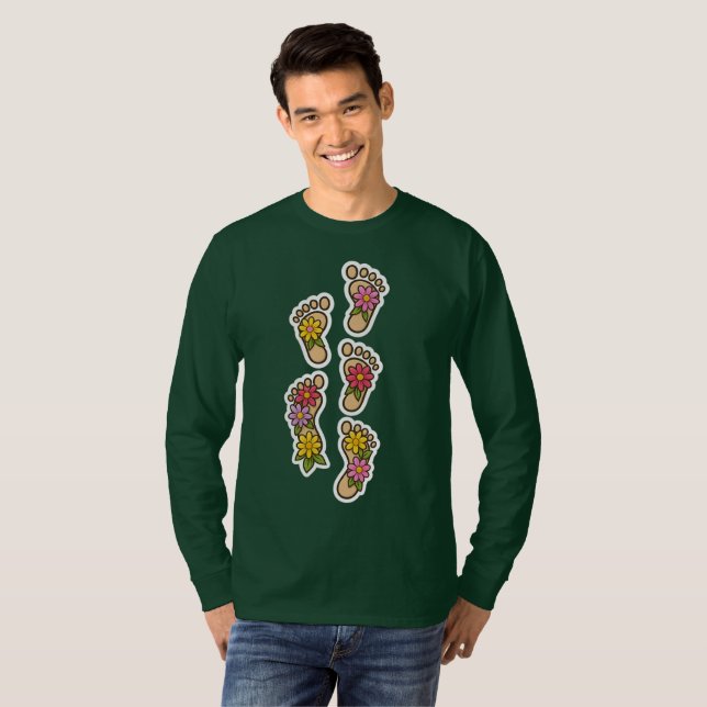 T-shirt  Flower Footprints – Walk in Beauty and Joy (Devant entier)