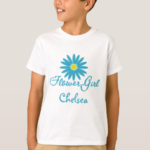T-shirt Flower Girl/ Blue Daisy