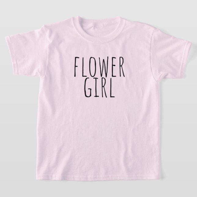 T-shirt Flower Girl Bridal Party Wedding (Poser)