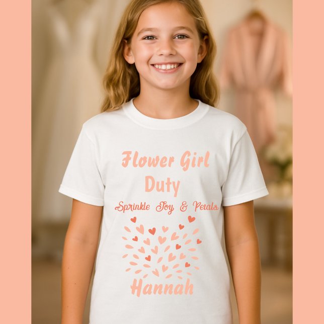 T-shirt Flower Girl Duty Sprinkle Joy et Petals (Créateur téléchargé)