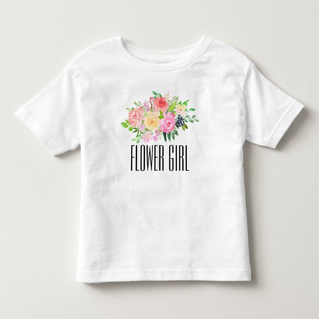 T-shirt Flower Girl Toddler Tee Kids Flower Girl (Devant)