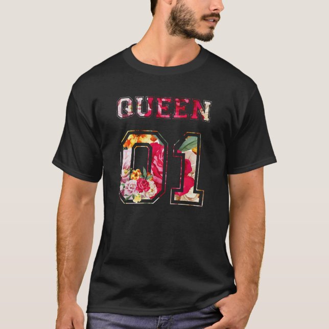 T-shirt Flower King et Queen Couple 01 (Devant)