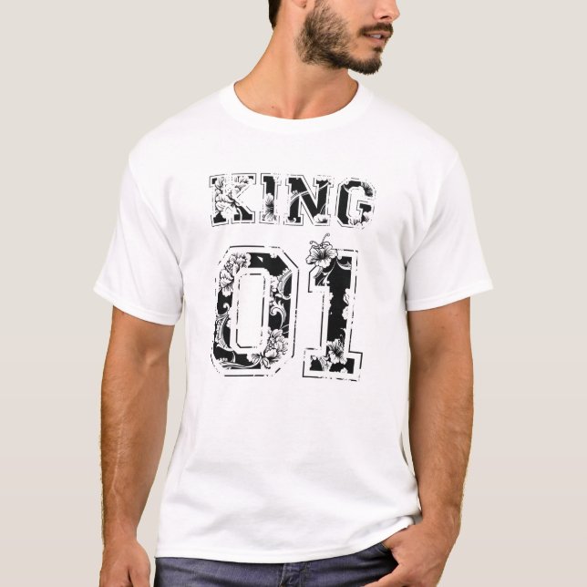 T-shirt Flower King et Queen Couple 01 (Devant)