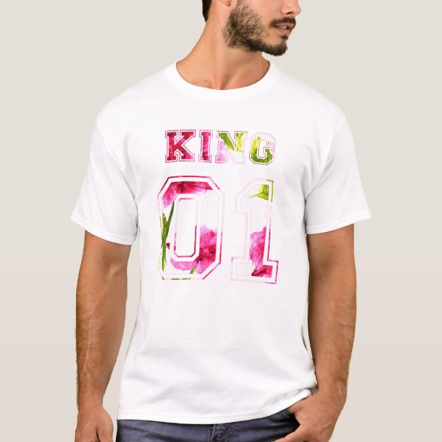 T-shirt Flower King et Queen Couple 01 (Devant)