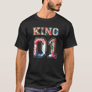 T-shirt Flower King et Queen Couple 01