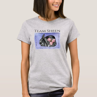 T-shirt Flower Power: Chinchilla with Magnolias