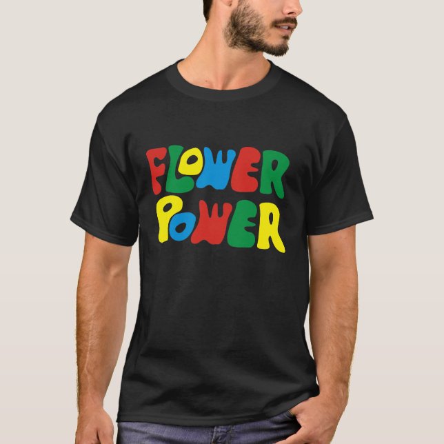 T-shirt Flower power hippie (Devant)