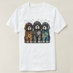T-shirt Flower Power Newfies