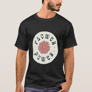 T-shirt Flower Power, Rétro Nathare Végétalien Végétarien