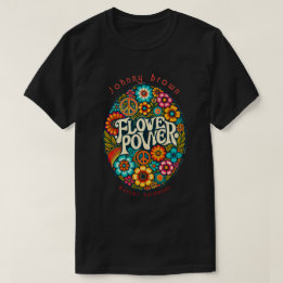T-shirt Flower Power Retro Vintage 60's Custom