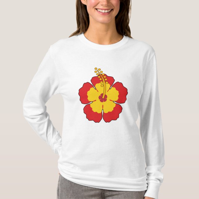 T-shirt Flower rouge hibiscus (Devant)