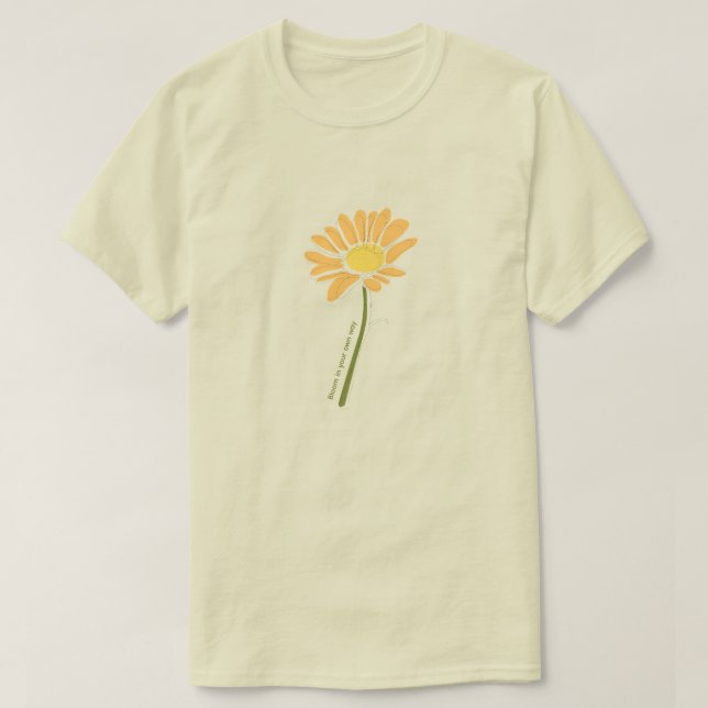 T-shirt Flower Shirt – Orange Colors (Design devant)