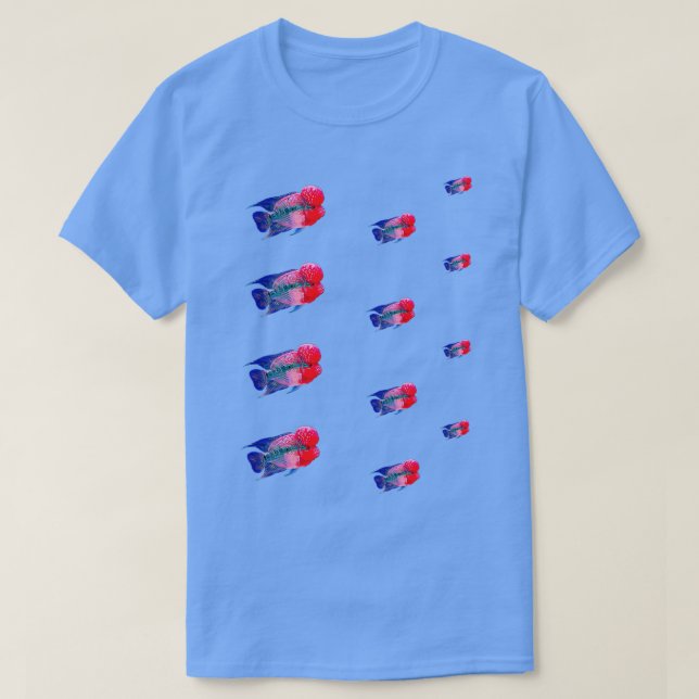 T-shirt Flowerhorn Cichlid Poisson Aquarium Propriétaires  (Design devant)