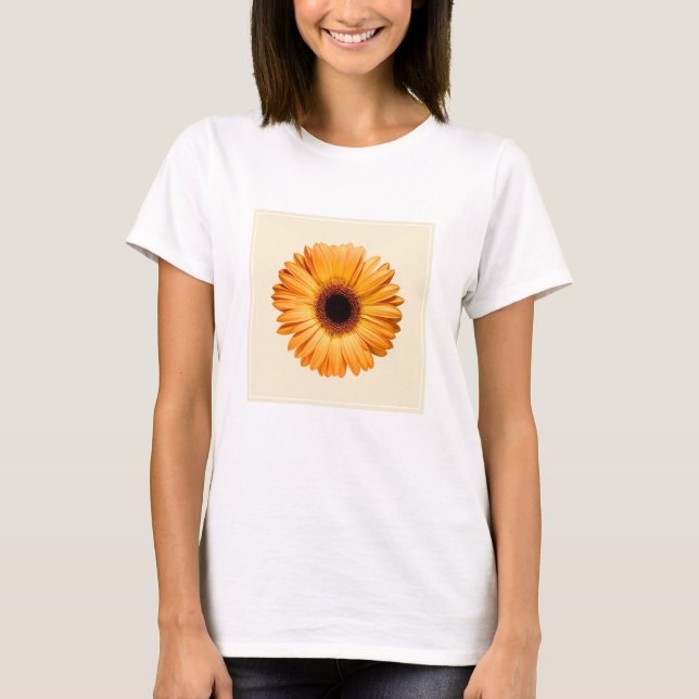 T-shirt Flowers | Orange Gerbera (Devant)