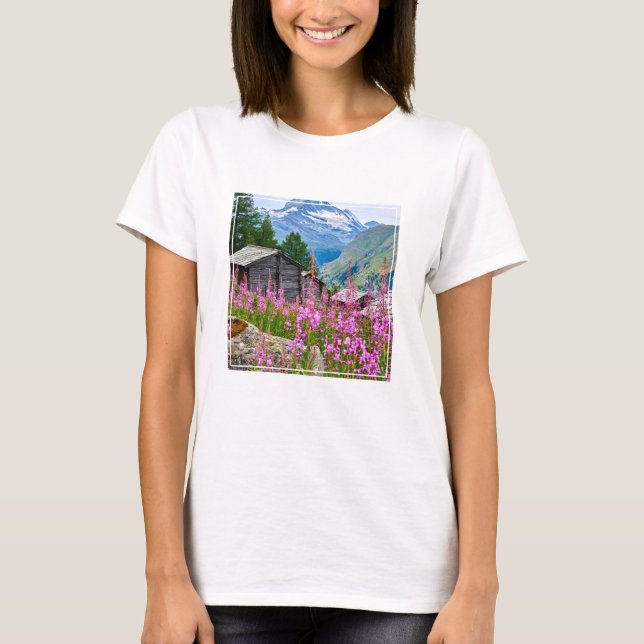 T-shirt Flowers | Summer Matterhorn Switzerland (Devant)