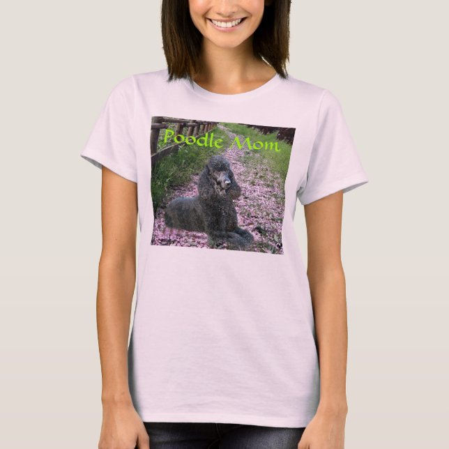 T-shirt FlowersT-Chemise de maman de caniche (Devant)