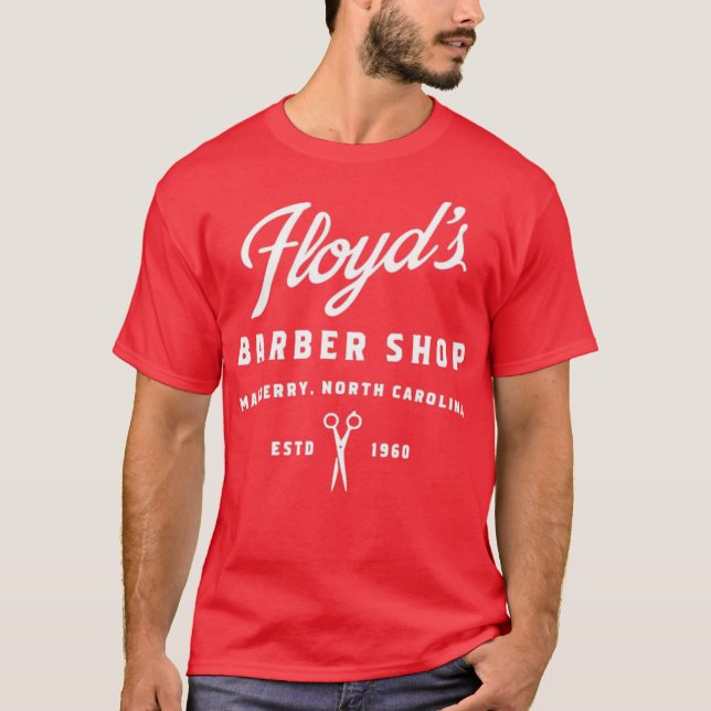 T-shirt Floyd's Barber Shop - Mayberry (Devant)