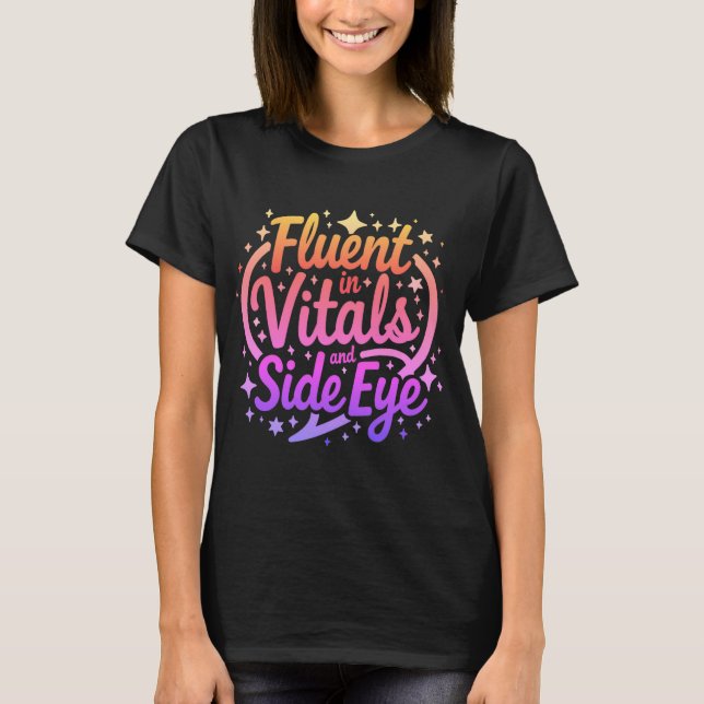 T-shirt « Fluent en constantes et regard de traver (Devant)
