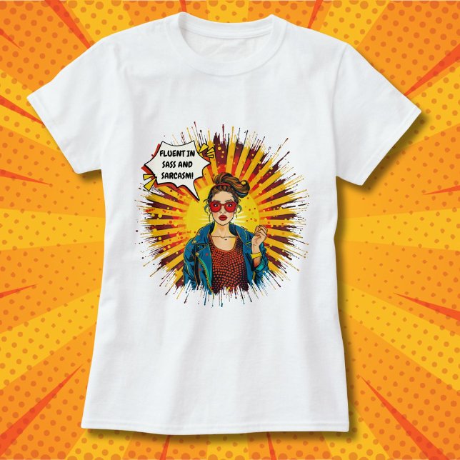 T-shirt Fluent En Sass Et Sarcasme (Créateur téléchargé)