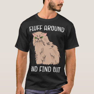 T-shirt Fluffez Autour Et Découvrez Chat Humour Adulte Vin