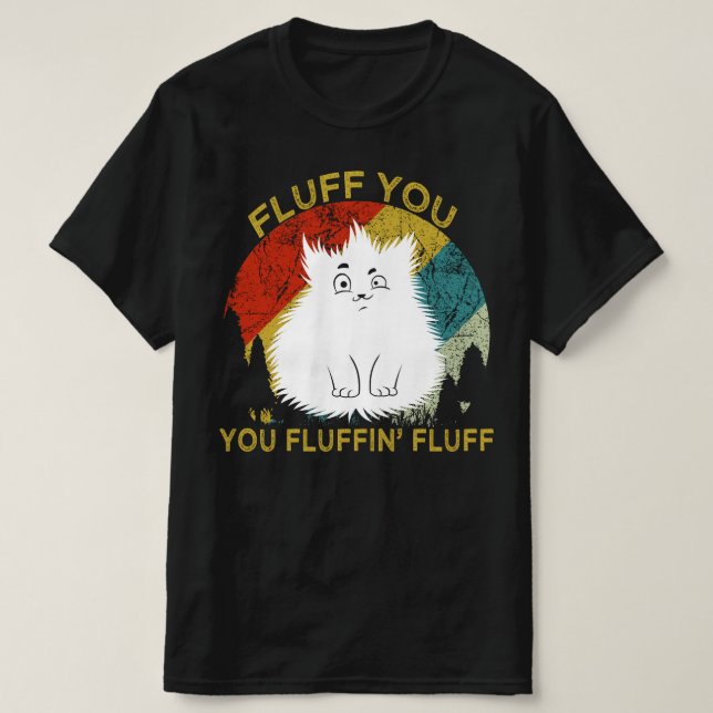 T-shirt fluffin fluff chat (Design devant)