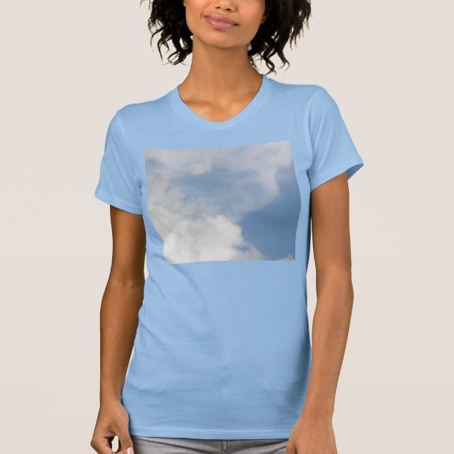 T-shirt Fluffy Clouds Ladies T Shirt (Devant)