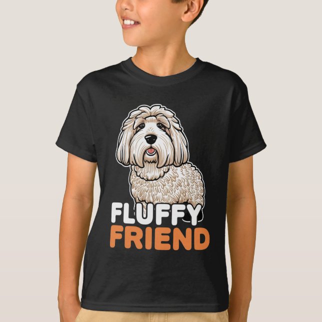 T-shirt Fluffy Friend Cute Dog (Devant)