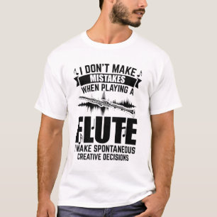 T-shirt Fluides  Flutist Flute Player Musique Cadeaux