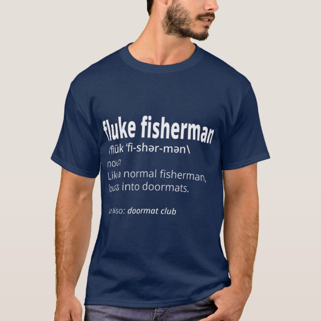 T-shirt Fluke Fisherman Définition Fluke Fishing (Devant)