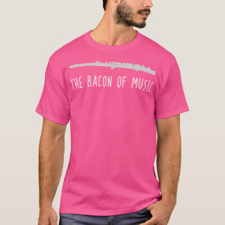T-shirt Flute Amusante Chemise Le Bacon De Joueur De Bande